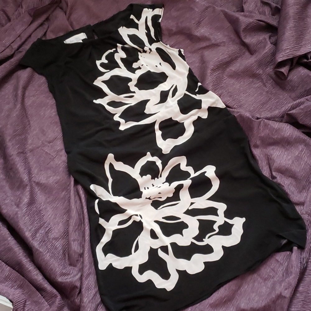 Black and White Flower Dress